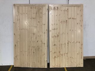 2 X EXTERNAL SOLID DOUBLE GARAGE DOORS (84 X 84MM) APPROX RRP £570