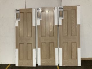 3 X DEVON OAK VENEER INTERTIOR FIRE DOOR (1981 X 686 X 44MM) APPROX RRP £396