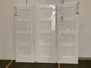 3 X WHITE PRIMED SHAKER 4 PANEL INTERTIOR DOOR (1981 X 686 X 36MM) APPROX RRP £384