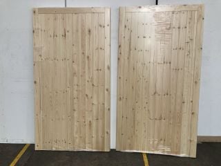 2 X EXTERNAL SOLID DOUBLE GARAGE DOORS (84 X 84MM) APPROX RRP £570