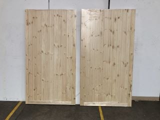 2 X EXTERNAL SOLID DOUBLE GARAGE DOORS (84 X 84MM) APPROX RRP £570