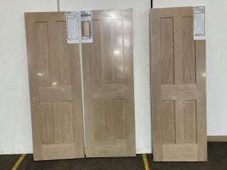 4 X 4 PANEL OAK VENEER INTERTIOR FIRE DOOR (1981 X 686 X 44MM) APPROX RRP £550