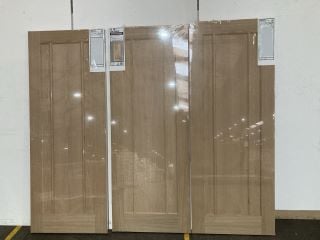 3 X RIPON OAK VENEER INTERTIOR FIRE DOOR (1981 X 762 X 44MM) APPROX RRP £360