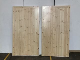 2 X EXTERNAL SOLID DOUBLE GARAGE DOORS (84 X 84MM) APPROX RRP £570