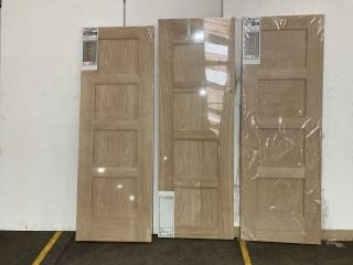 3 X 4 PANEL SHAKER OAK VENEER INTERIOR FIRE DOOR (1981 X 686 X 44MM) APPROX RRP £375