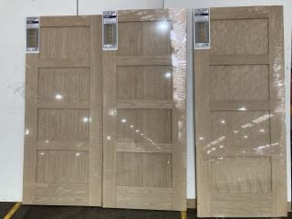 3 X 4 PANEL SHAKER OAK VENEER INTERTIOR FIRE DOOR (1981 X 838 X 44MM) APPROX RRP £372