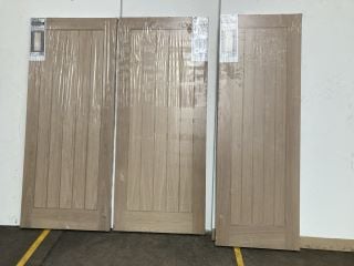 3 X SUFFOLK OAK VENEER INTERTIOR FIRE DOOR (1981 X 838 X 44MM) APPROX RRP £681