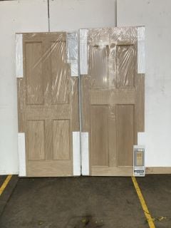 2 X DEVON OAK INTERTIOR FIRE DOOR (1981 X 838 X 44MM) APPROX RRP £266