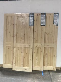 4 X 4 PANEL KNOTTY PINE INTERIOR DOORS (1981 X 686 X 35MM) APPROX RRP £600