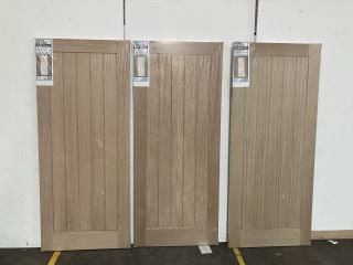 3 X SUFFOLK OAK VENEER INTERIOR FIRE DOOR (1981 X 838 X 44MM) APPROX RRP £750