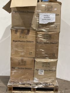 PALLET OF ASSORTED FOOD TAKE-AWAY ITEMS TO INCLUDE 500CC 2 CAVITY SALAD CONTAINERS WITH SPORKS