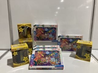 BOX OF ASSORTED GAMES TO INCLUDE CLEMENTONI SUPERCOLOR PUZZLE