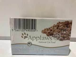 BOX OF APPLAWS NATURAL CAT FOOD