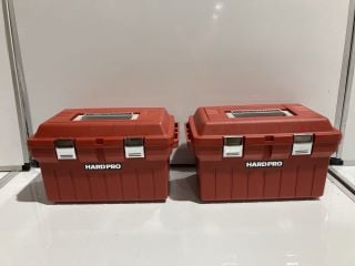 2 IRIS OHYAMA TOOLBOXES WITH ERGONOMIC HANDLES