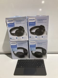 4 PHILIPS 2000 SERIES HEADPHONES & MICROSOFT SURFACE GO KEYBOARD TOTAL RRP £148