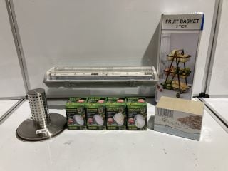 BOX OF ASSORTED ITEMS TO INCLUDE EXOTERRA DAYLIGHT BASKING SPOT