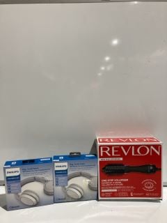 2 PHILIPS 4000 SERIES HEADPHONES & REVLON HAIR DRYER AND VOLUMIZER