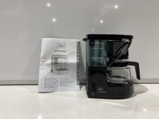 MELITTA AROMABOY COFFEE FILTER MACHINE - BLACK & MELITTA CREMIO MILK FROTHER - BLACK TOTAL RRP £114.99