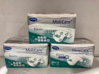 3 HARTMANN MOLICARE PREMIUM ELASTIC NAPPIES SIZE S (30 PCS EACH)