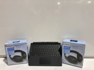 MICROSOFT SURFACE GO KEYBOARD & 2 PHILIPS 2000 SERIES HEADPHONES TOTAL RRP £114