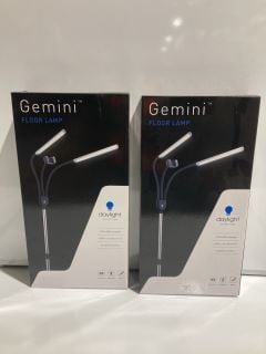 2 GEMINI FLOOR LAMPS WITH 4 BRIGHTNESS LEVELS