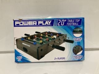 QTY OF ASSORTED ITEMS TO INCLUDE POWER PLAY 20" TABLE TOP FOOTBALL