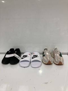 QTY OF ASSORTED SHOES TO INCLUDE WHITE ADIDAS SLIDERS UK 9