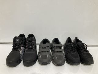 QTY OF ASSORTED SHOES TO INCLUDE STYLE BLACK TRAINERS SIZE 42