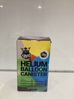 A BOX OF ASSORTED ITEMS TO INCLUDE HELIUM KING HELIUM BALLOON CANISTER 18+ ID MAY BE REQUIRED