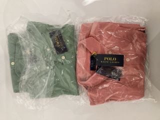 BOX OF ASSORTED ITEMS TO INCLUDE RALPH LAUREN FADED MINT POLO SHIRT