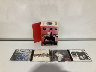 BOX OF ASSORTED DVDS TO INCLUDE THE SOPRANOS SERIES 1 18+ ID MAY BE REQUIRED