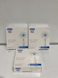 3 X ORAL B IO TEST DRIVE 25 TOOTHBRUSH HEADS TOTAL RRP £150