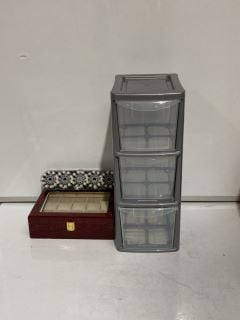 QTY OF ITEMS TO INCLUDE JEWELLERY WATCH BOX