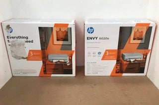 2 X HP ENVY 6020E ALL-IN-ONE SMART PRINTERS - COMBINED RRP £144: LOCATION - H6