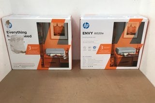 2 X HP ENVY 6020E ALL-IN-ONE SMART PRINTERS - COMBINED RRP £144: LOCATION - H6