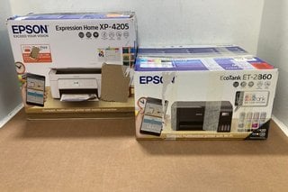 EPSON ECOTANK ET-2860 WIFI PRINTER TO INCLUDE EPSON XP-4205 EXPRESSION HOME PRINTER: LOCATION - H7