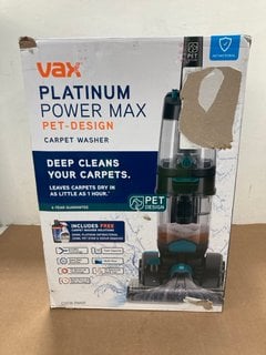 VAX PLATINUM POWER MAX PET-DESIGN CARPET WASHER - RRP £179.99: LOCATION - H7