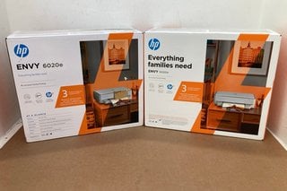 2 X HP ENVY 6020E ALL-IN-ONE SMART PRINTERS - COMBINED RRP £144: LOCATION - H9