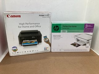 CANON PIXMA TS705A PRINTER IN BLACK TO INCLUDE HP DESKJET 2810E PRINTER IN WHITE: LOCATION - H9