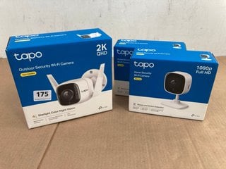 2 X TAPO HOME SECURITY 1080P WI-FI CAMERA TO INCLUDE TAPO 2K OUTDOOR SECURITY WIFI CAMERA: LOCATION - H11