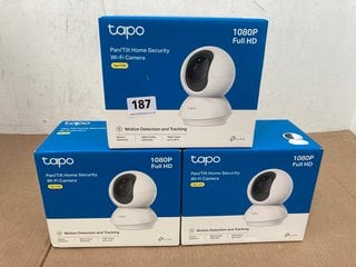 3 X TAPO PAN/TILT 1080P HOME SECURITY WI-FI CAMERA: LOCATION - H12