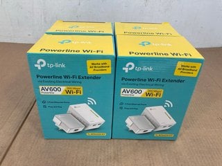 4 X TP-LINK AV600 POWERLINE WIFI KITS - MODEL TL-WPA4220: LOCATION - H13