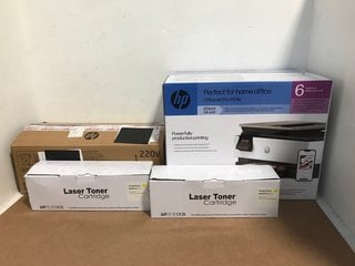 HP OFFICEJET PRO 8124E WIRELESS PRINTER IN BLACK/WHITE TO ALSO INCLUDE QTY OF PRINTER ITEMS TO INCLUDE 2 X YELLOW LASER TONER CARTRIDGE: LOCATION - I16