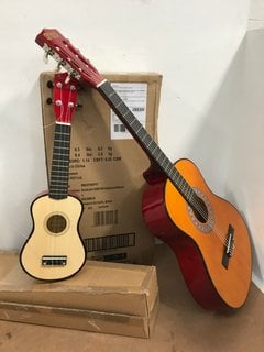 3 X ASSORTED ITEMS TO INCLUDE MARTIN SMITH SOPRANO UKULELE IN NATURAL: LOCATION - I14