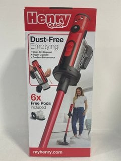 HENRY QUICK DUST-FREE EMPTYING CORDLESS VACUUM CLEANER - RRP £299: LOCATION - FRONT BOOTH