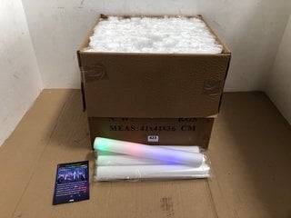 BOX OF SEEROO TOYS LED GLOW IN THE DARK FOAM STICKS: LOCATION - I10