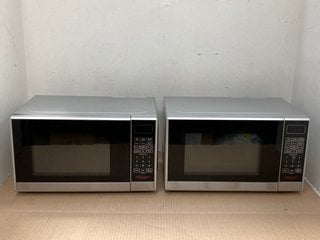 2 X JOHN LEWIS & PARTNERS 20L SOLO MICROWAVES IN SILVER - MODEL NO. JLSMWO08: LOCATION - E1