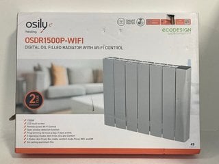 OSILY HEATING OSDR1500P-WIFI DIGITAL OIL FILLED RADIATOR WITH WI-FI CONTROL: LOCATION - FRONT BOOTH