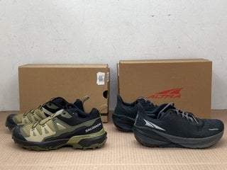 SALOMON X ULTRA 360 TRAINERS IN CAMO - UK 7 TO ALSO INCLUDE ALTURA EXPERIENCE FLOW TRAINERS IN BLACK - UK 8: LOCATION - E3