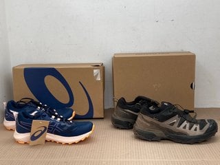 ASICS GT-2000 12 TRAINERS IN NAVY/PINK - UK 7 TO ALSO INCLUDE SALOMON X ULTRA 360 GTX HIKING BOOTS IN BLACK - UK 6.5: LOCATION - E3